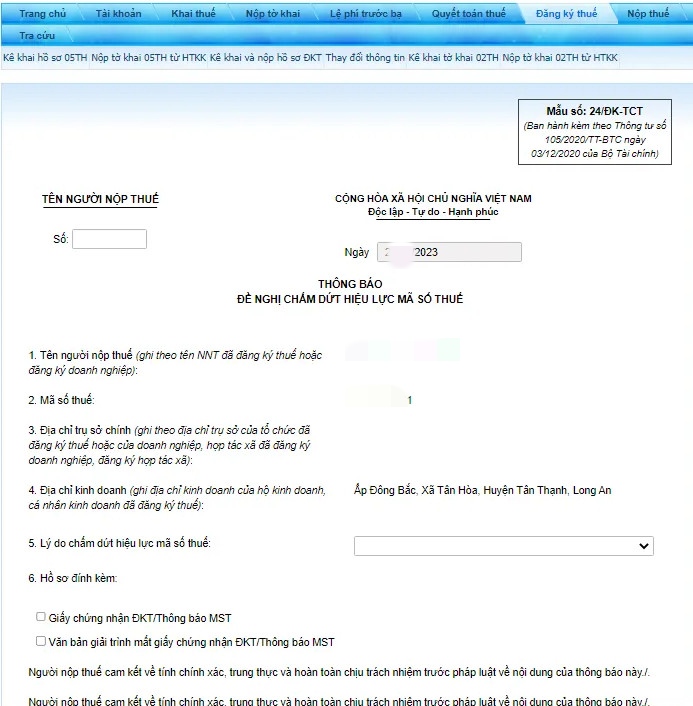 Điền tờ khai đính kèm tài liệu tương ứng Điền tờ khai đính kèm tài liệu tương ứng